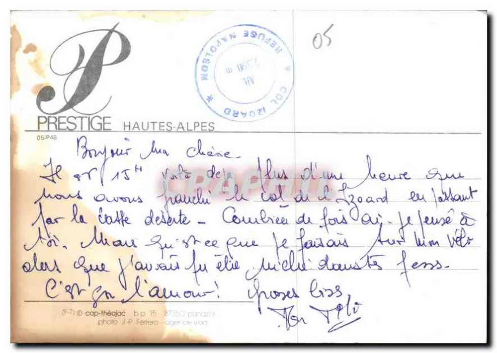 Vista aérea do Col do Lizoard — Prestige Hautes-Alpes, n° 05-P48 - Verso