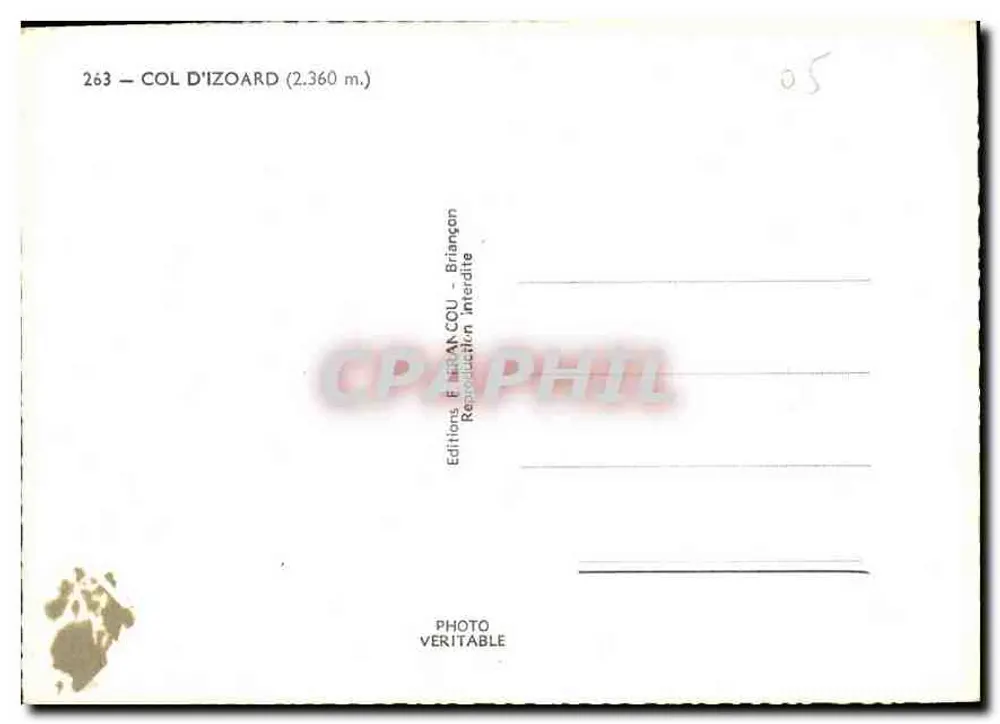Col d'Izoard — 2.360 m — Edições Francou - Verso