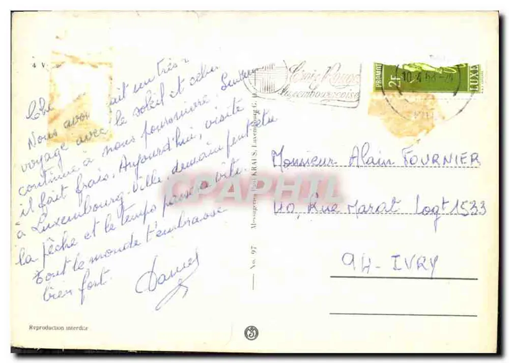 Luxemburgo — Cidade Milenar — n° 97 - Verso