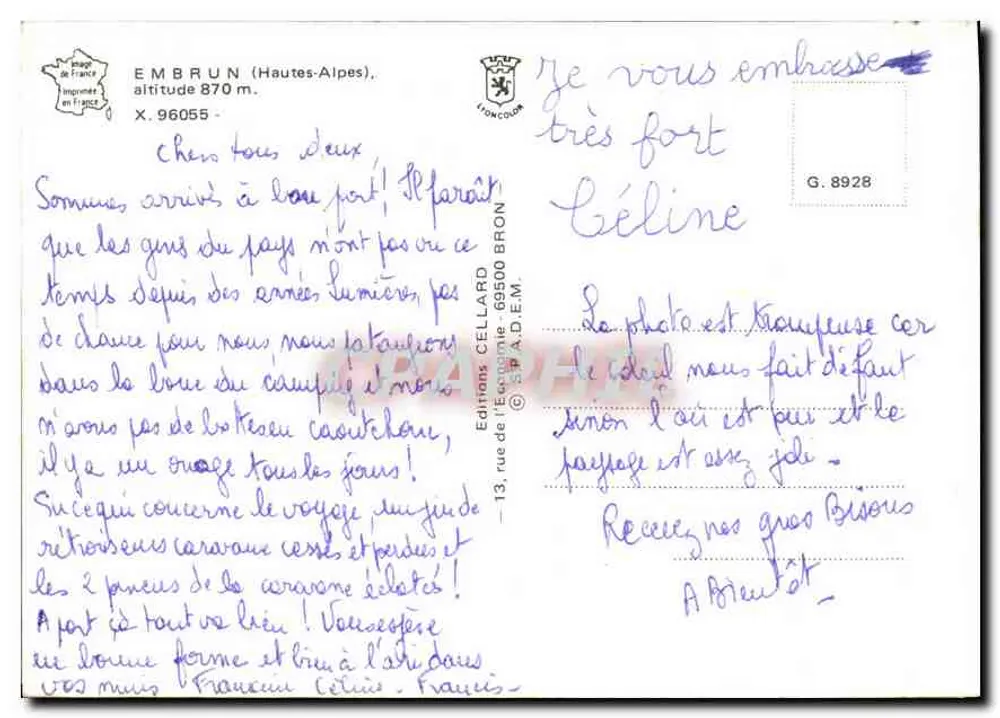 Embrun — a Nice das Alpes — Edições Cellard - Verso