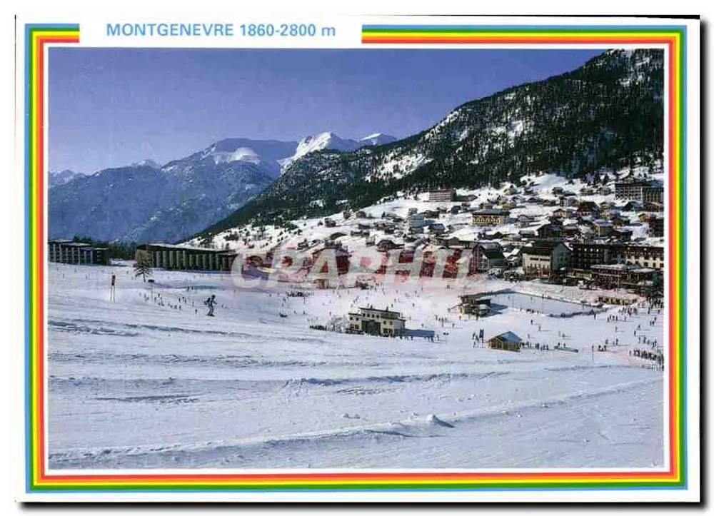 Montgenèvre — vista geral da estação — Images de France, 05A004 - Frente