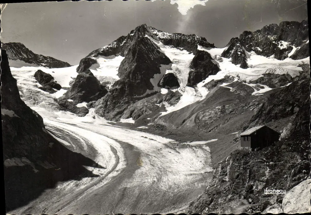 Gletscher und Sélé-Hütte (C.A.F.) — Massif du Pelvoux — Editions F. Francou - Vorderseite