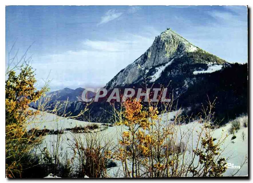 Die Monts d'Olmes — Ansicht des Schlosses Montségur unter Schnee — Imprimerie Combier - Vorderseite
