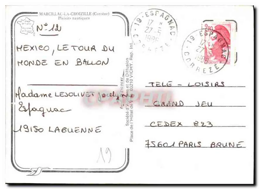 Urlaub in Marcillac — Wassersport — Société d'Agences et de Diffusion - Rückseite