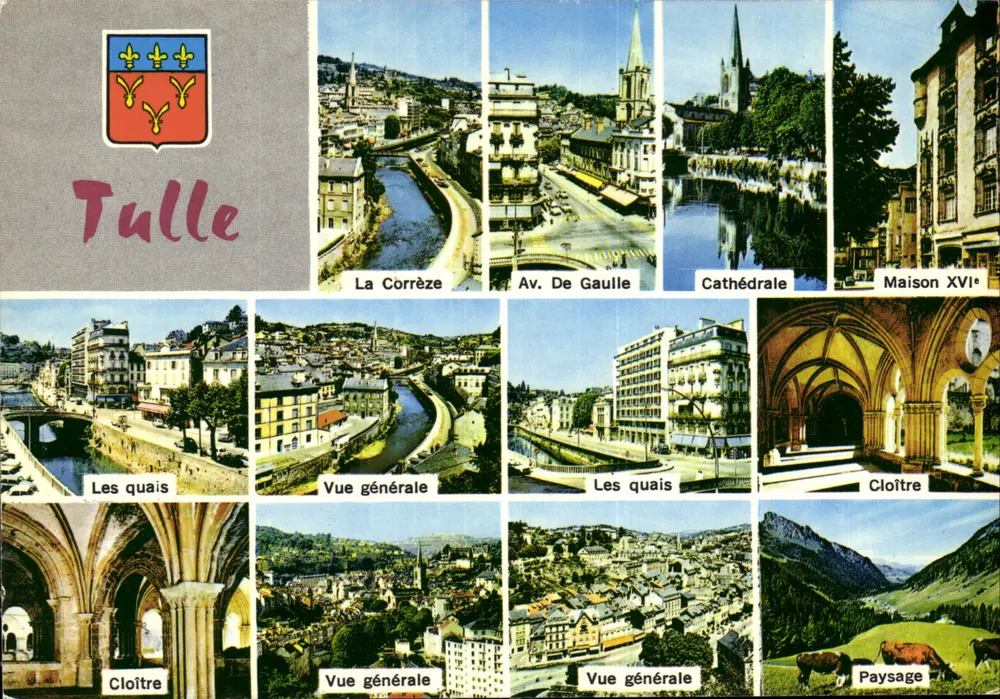 Tulle — Vista panorâmica e monumentos — Edições Théophile Baumann - Frente