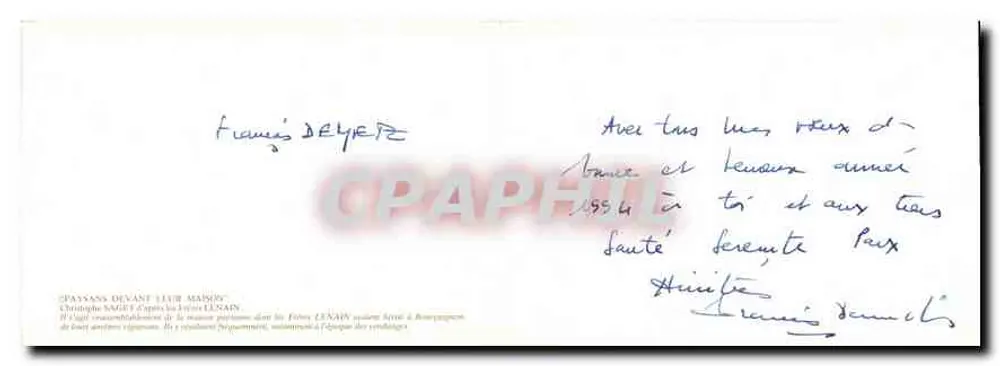 Passagem em frente à sua casa — Christophe SAGET & Frères LÉNAIN — editor não visível - Verso