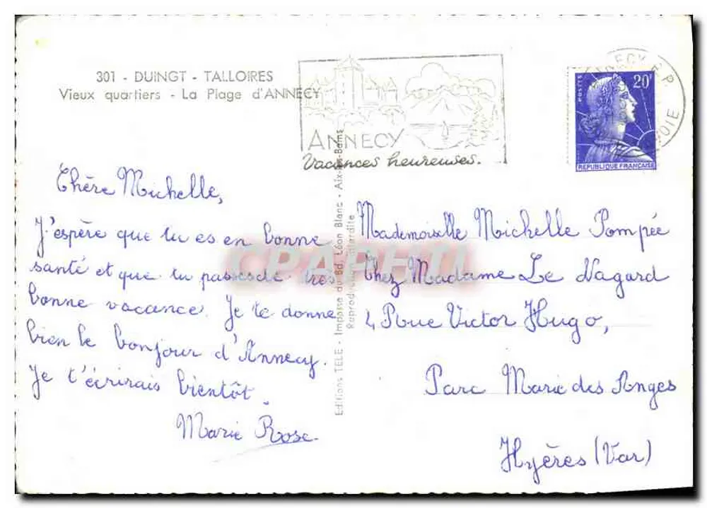 Annecy — Souvenir d'Annecy — Éditions Télé - Rückseite