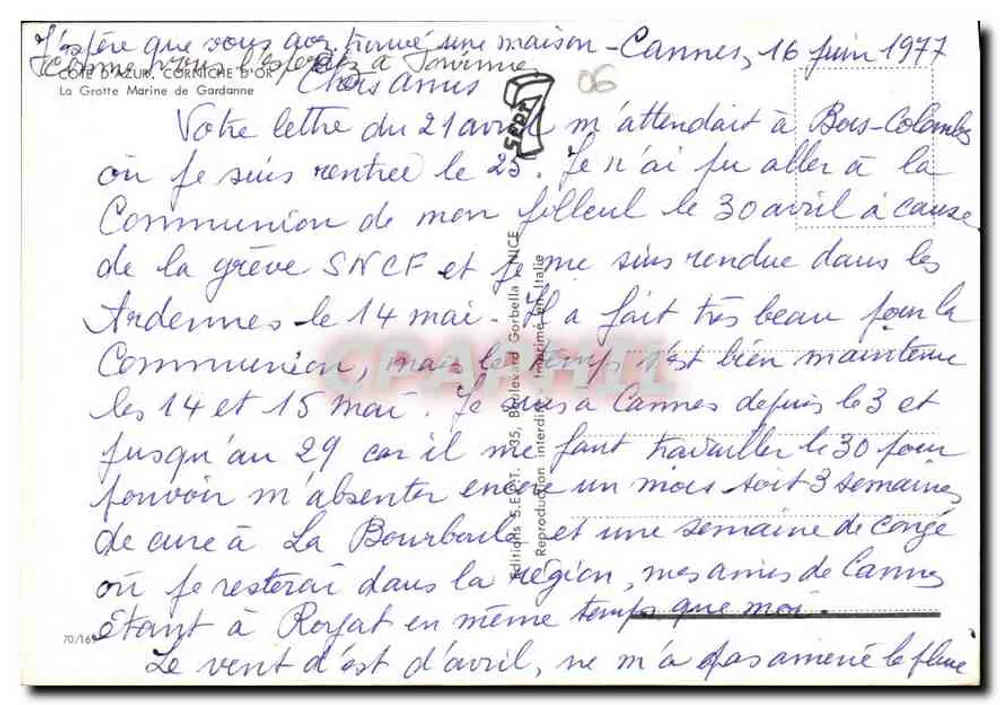 Die Marinehöhle von Gardanne — Verlag: Cof Azur, Corniche d'Or - Rückseite