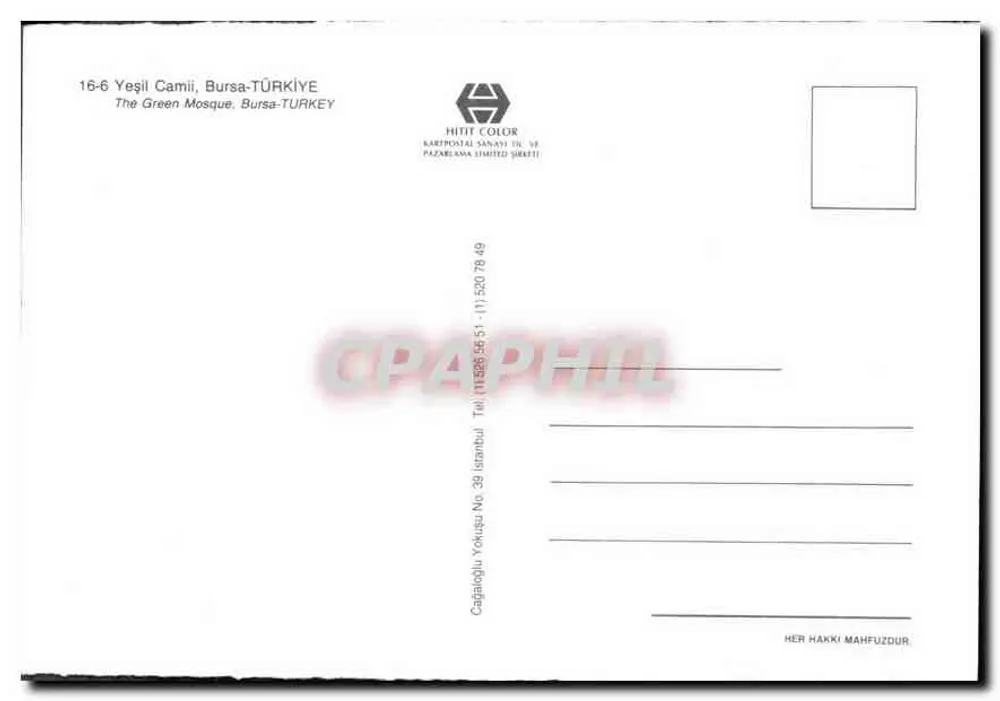 Mesquita verde — Bursa — editor HİTT COLOR - Verso
