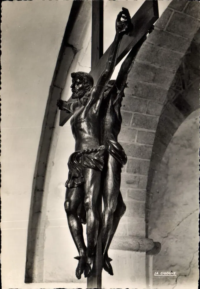 O Cristo duplo — Moutier d'Ahun (Creuse) — A Cegonha - Frente