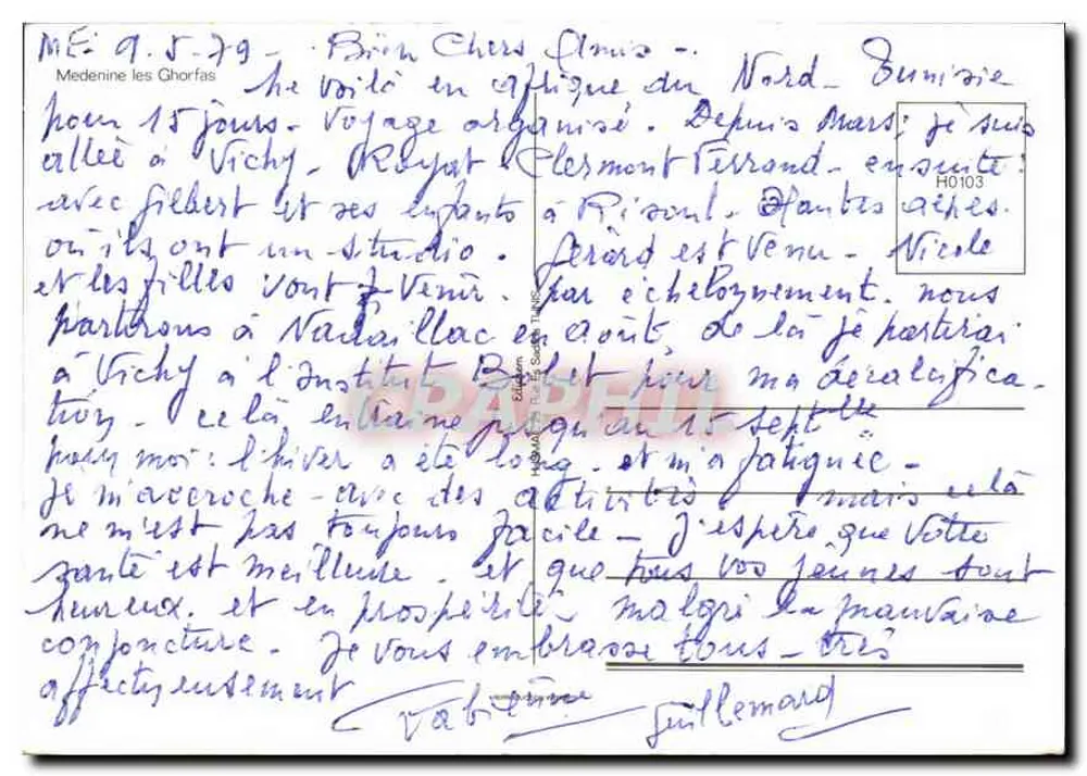 Médéline (Tunísia) — aldeia desértica com camelos — editor H0103 - Verso