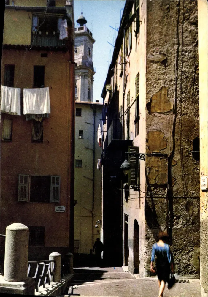 Rue Saint-Martin in Nice — Ansicht der Kirchturms — Ausgabe Y. P. Nice, n° 85-10-35 - Vorderseite