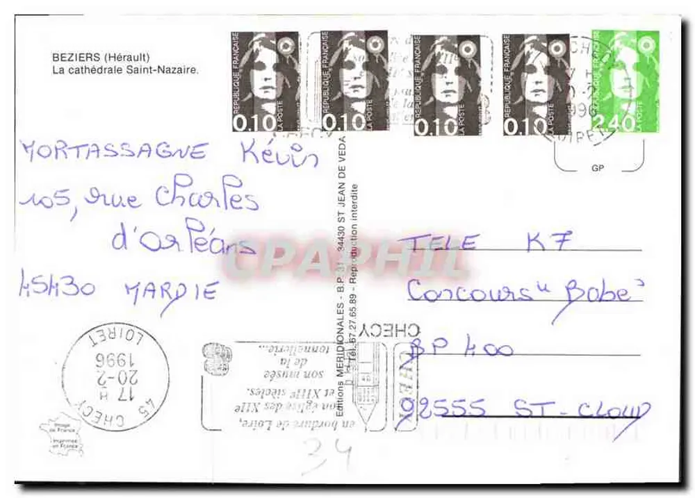 Béziers — Kathedrale Saint-Nazaire — Éditions Méridionales - Rückseite