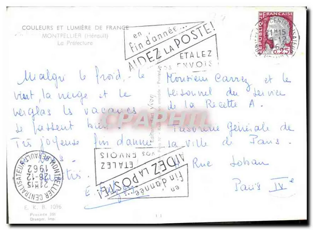 Fonte da Paz — Prefeitura de Montpellier — Editor: Cores e Luz da França - Verso