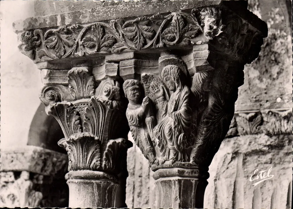 Arles — Capitéis do Claustro de Saint-Trophime, A Anunciação — Estel - Frente