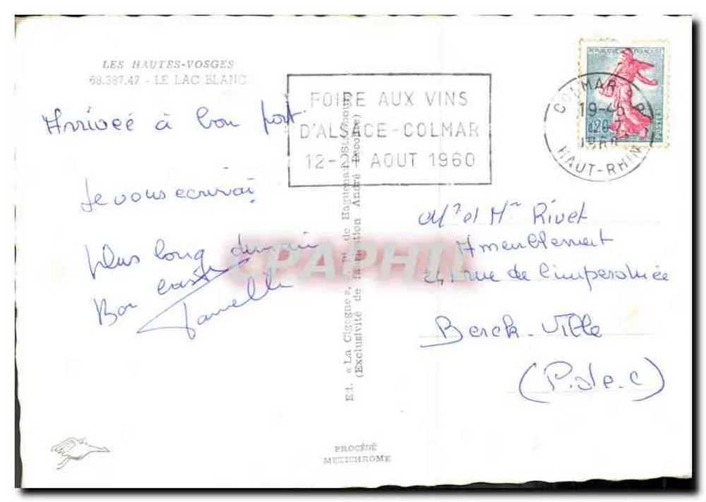 O Lago Branco — As Altas Vosges — editor IRIS - Verso