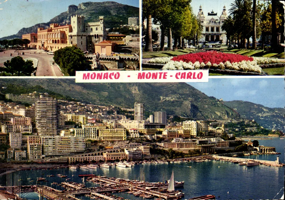 Monako - Monte-Carlo — widok panoramiczny i zabytki — Mexichrome - Awers