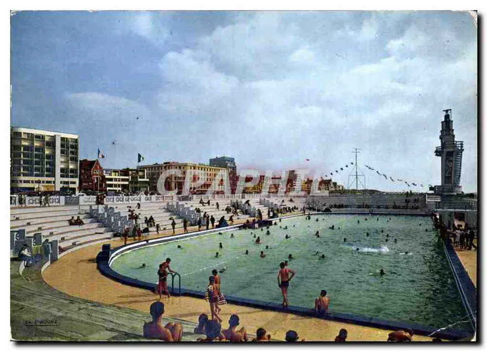 Der Schwimmteich und der Damm — Le Touquet-Paris-Plage — Éditions La Madeleine - Vorderseite