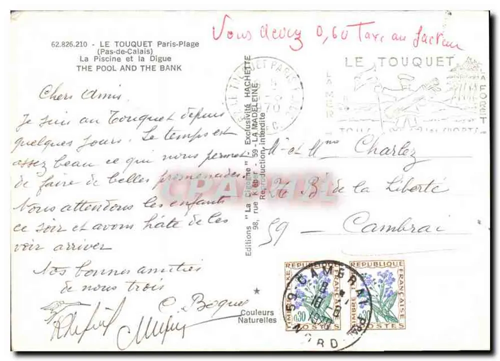 Der Schwimmteich und der Damm — Le Touquet-Paris-Plage — Éditions La Madeleine - Rückseite