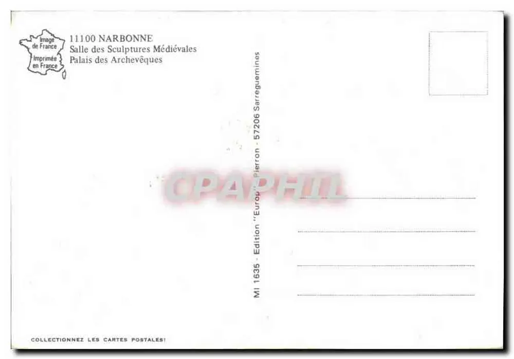 Halle der mittelalterlichen Skulpturen — Palast der Erzbischöfe — Edition Pierron - Rückseite