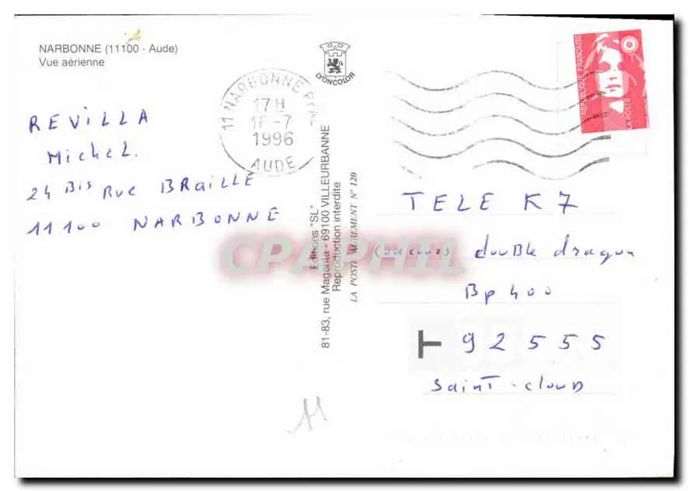 Narbonne — Antiga capitala da Gália Narbonense — Edições 'SL' - Verso
