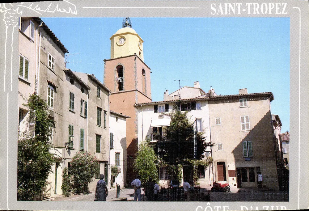 Saint-Tropez — Igreja e rua — Les Éditions Grimaud, n° 18443 - Frente
