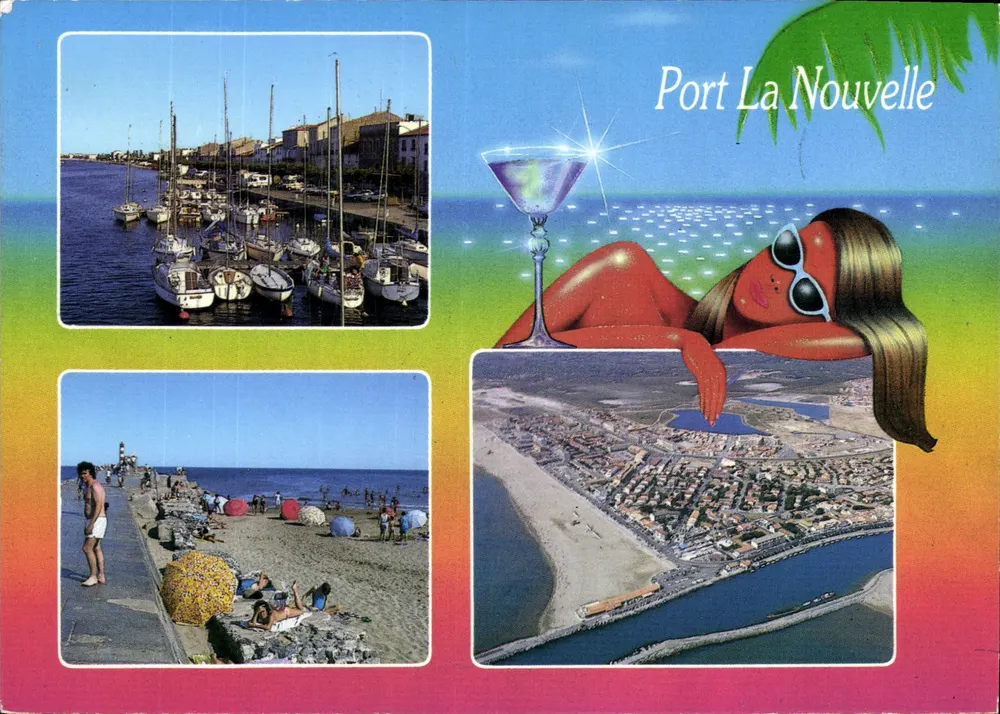 Haven La Nouvelle — uitzicht op de haven, strand en luchtfoto — A.B.L. Uitgaven - Perpignan, n°160 90070 - Voorkant