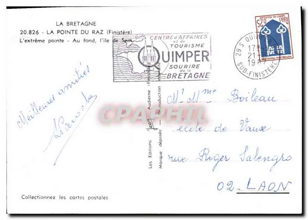Die Pointe du Raz — Finistère — Éditions Jean - Rückseite