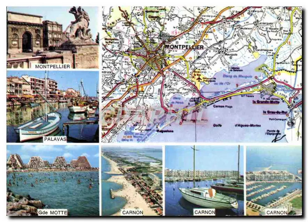 Montpellier, Palavas, Carnon — Paysages du Languedoc — éditions de france - Recto
