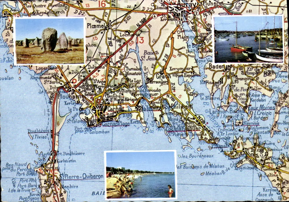 Carnac — die Menhire, der Strand, der Hafen von la Trinité — Editions d'Art Doaré, Châtenul - Vorderseite