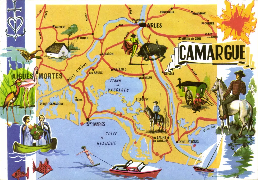 Camargue — Plano Turístico — Éditions La Camargue - Frente