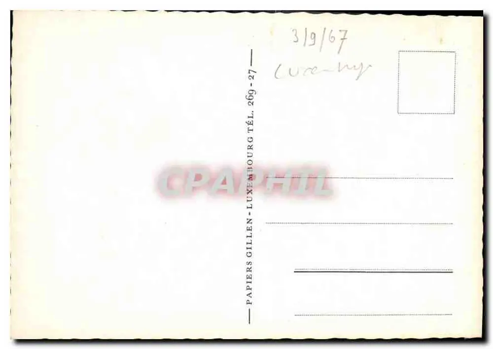 Échternach — Igreja, praça e edifício histórico — Lembrança de Échternach - Verso