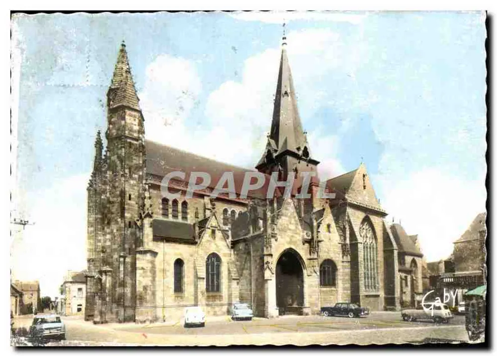 Fassade der Kollegiatekirche Saint-Aubin — 13. Jahrhundert — Éditions Gaby, Nantes - Vorderseite
