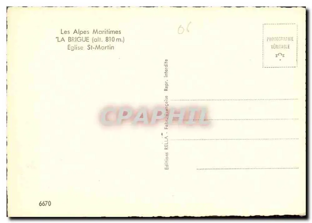 Kirche von La Brigue (A.-M.) — Märtyrertod des hl. Elme, Schutzpatron der Brigasque-Schäfer — Florentiner Malerei des 16. Jahrhunderts — Editions Rella - Rückseite