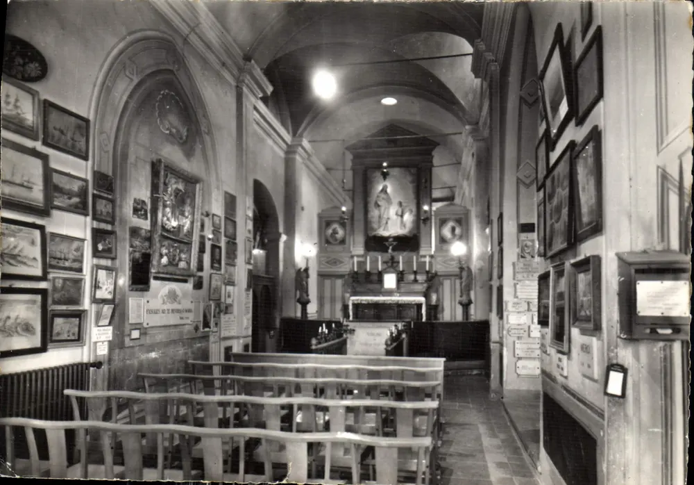 Innenansicht der Kapelle Annocciade — Menton — unbekannter Verlag, Seriennummer nicht sichtbar - Vorderseite