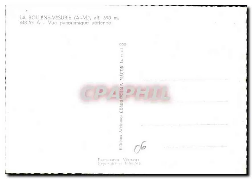 La Bollène-Vésubie (A.-M.) — Panoramablick von oben — Authentic Editions, Maccon - Rückseite