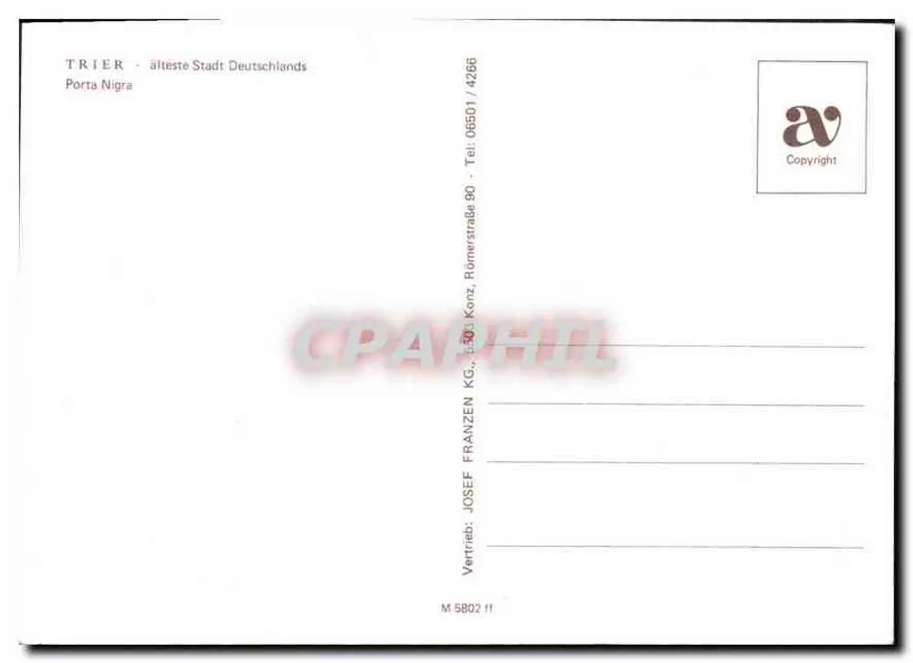 Schwarze Pforte — Trier, römische Hauptstadt — Nr. 4256 - Rückseite