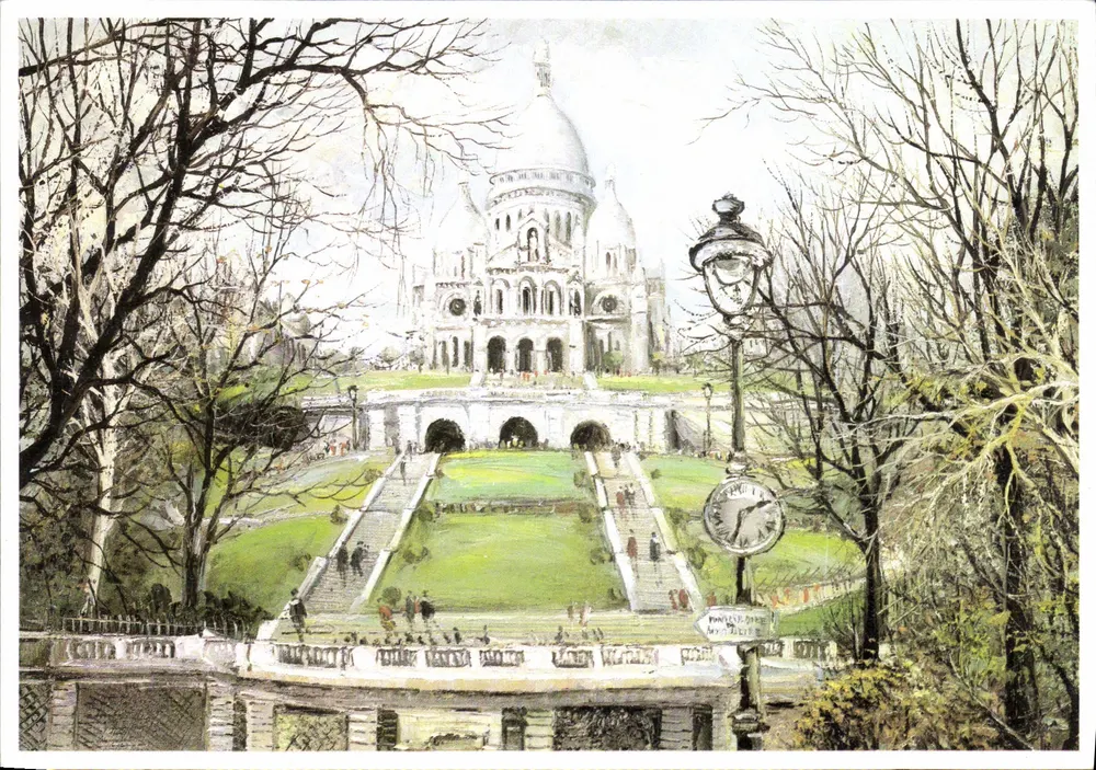 Paris - O Sagrado Coração — vista dos Campos Elísios — Éditions Arterre - Frente