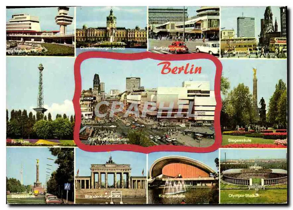 Berlim — vista panorâmica com monumentos — C 2861 - Frente