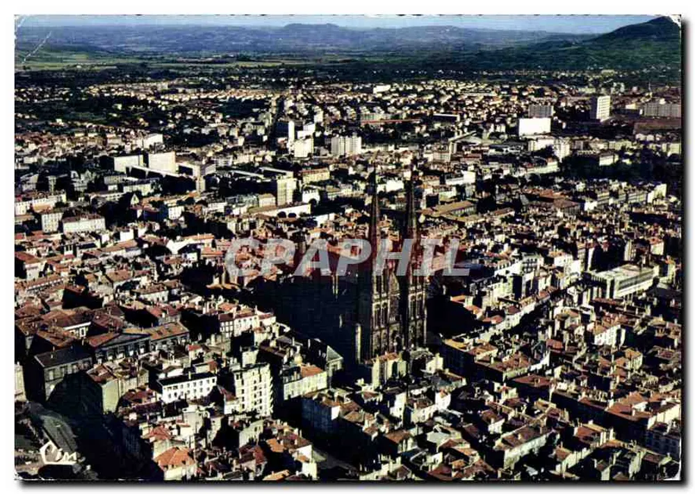Clermont-Ferrand — allgemeine luftige Ansicht mit Kathedrale — Graphil - Vorderseite
