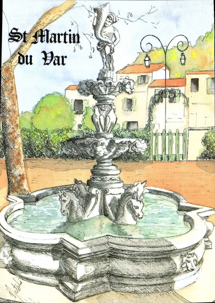 Saint-Martin-du-Var — La Fontaine — Éditions Artéfact Boche - Recto