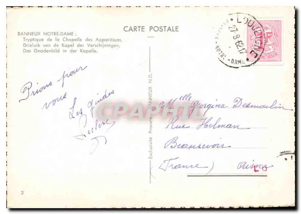 Kapelle Notre-Dame — Banneux — n°3 - Rückseite