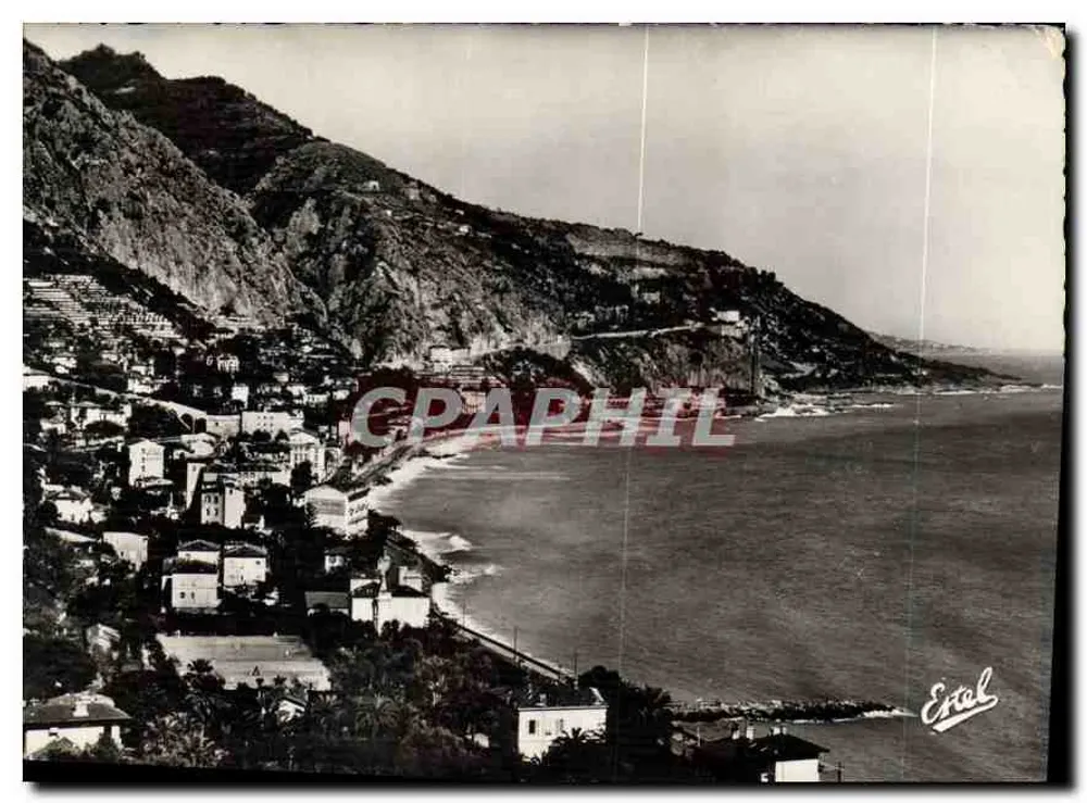 Menton — Ansicht der Bucht von Garavan und der italienischen Grenze — Verlag Étal - Vorderseite