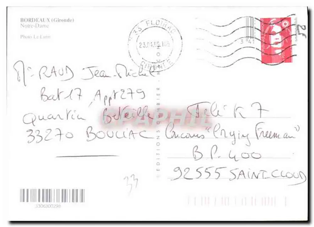 Bordeaux — Igreja Nossa Senhora da Assunção — Foto Le Lann - Verso