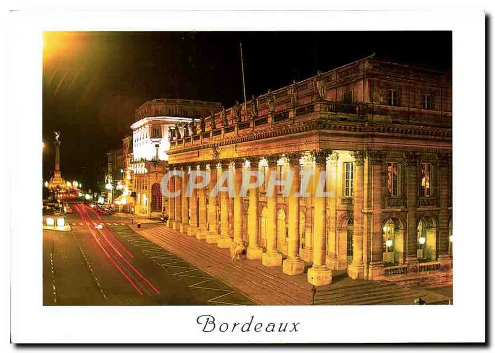 Bordeaux — Le Grand Théâtre illuminé la nuit — Editions Photogénie - Frente