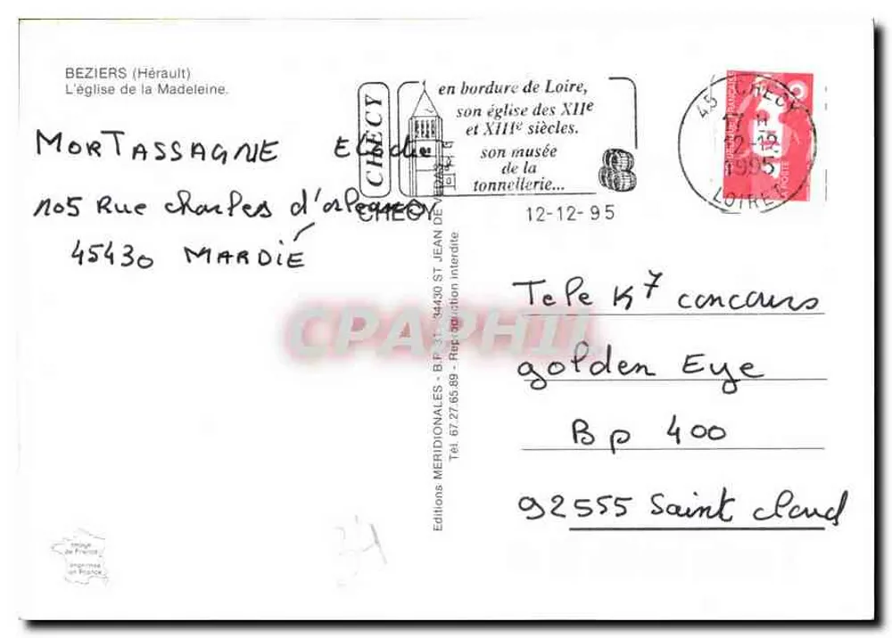 Béziers — Igreja de Nossa Senhora da Redenção — Edições Meridionais - Verso