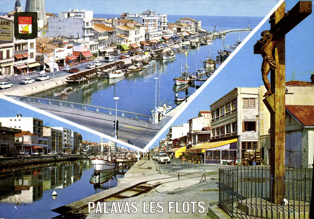 Palavas-les-Flots — vista do porto e do calvário — editor não visível - Frente
