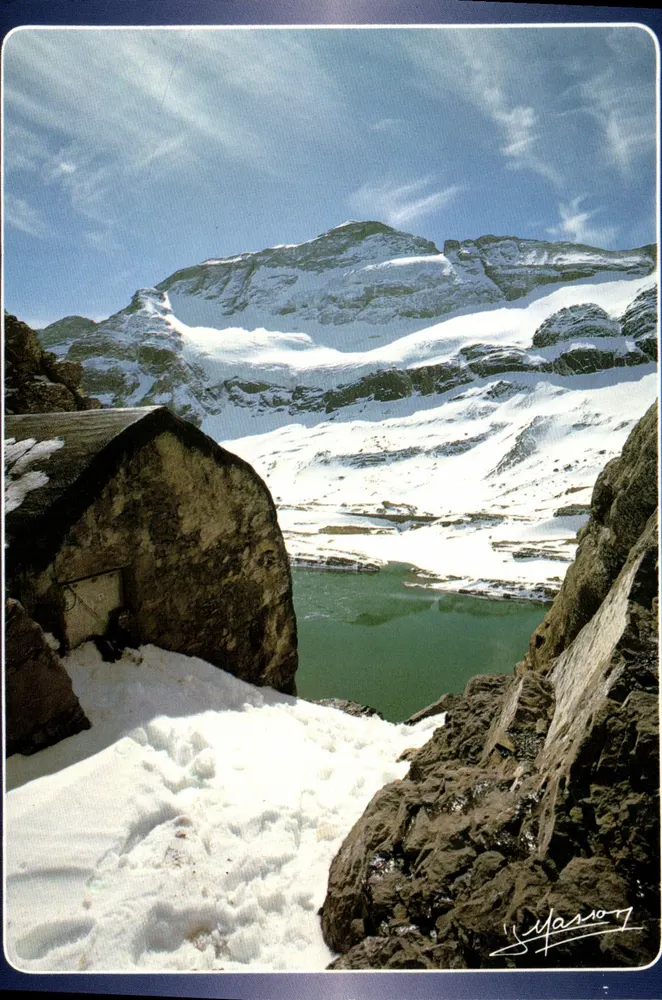 Mont Perdu — Nordseite und Schutzhaus Tuquerouye — Photo-Éditions J. Masson, Nr. 10167 - Vorderseite