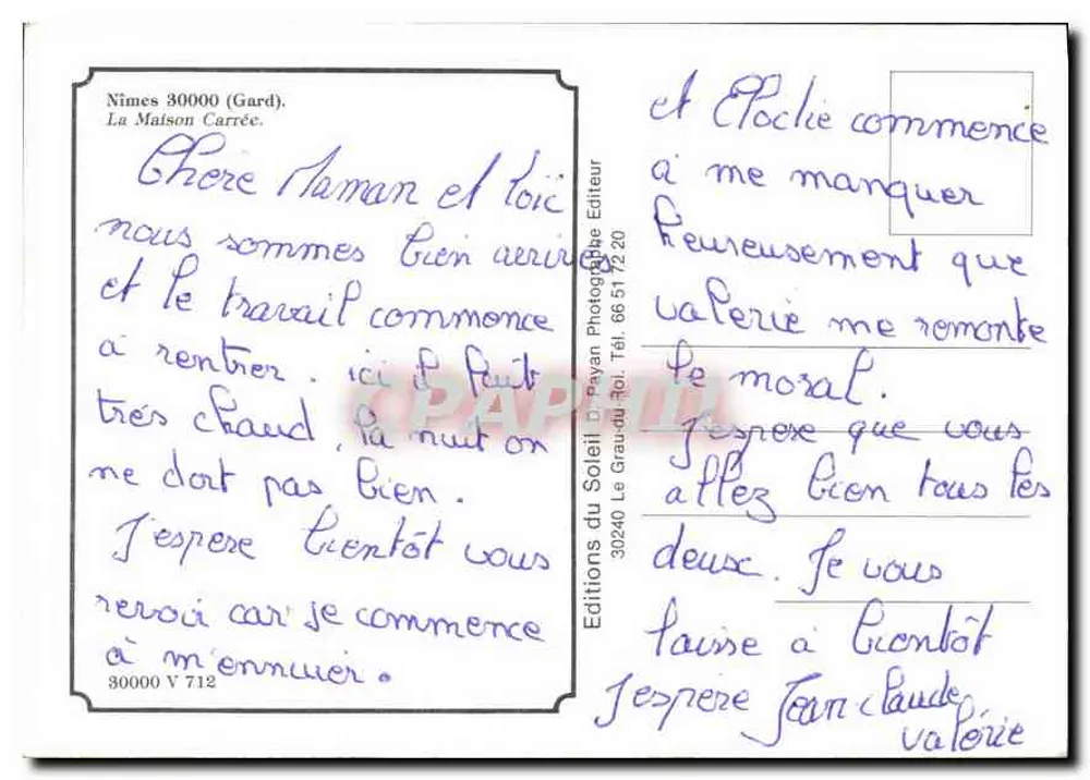A Maison Carrée — Nîmes — Éditions du Soleil - Verso