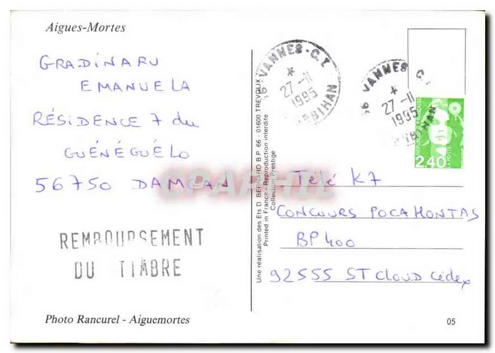 Castelo de Aigues-Mortes — vista parcial — Foto Rancurel - Aigues-Mortes, n°05 - Verso